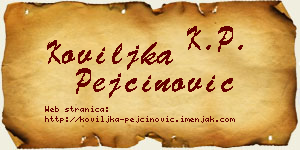 Koviljka Pejčinović vizit kartica